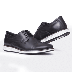 Sapato Casual Derby Nine4 Em Couro Macio Premium F... - NINE4 STORE