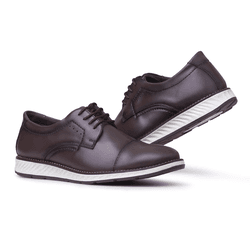 Sapato Casual Derby Nine4 Em Couro Macio Premium F... - NINE4 STORE