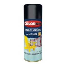 SPRAY COLORGIN ESMALTE SINT PRETO BRILHANTE 350ML ... - Nobel Tintas