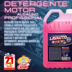 Detergente Lavauto Alcalino Q'rend 5l Loja - 1510 - NORONHA PRODUTOS QUÍMICOS