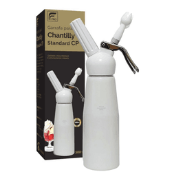 Garrafa para Chantilly (al pe) 500ML Fpro Branca - NOSTRO SOLO