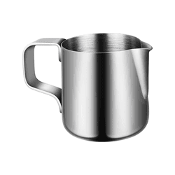 Mini Pitcher Artística FPro Profissional 100ml, leiteira em aço inox para latte art com bico extrafino.