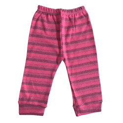Calça bebê malha listras rosa escuro - 811 - Novelinhos Moda Infantil