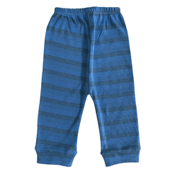 Calça bebê malha listras azul escuro - 814 - Novelinhos Moda Infantil
