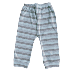 Calça bebê malha listras azul claro - 816 - Novelinhos Moda Infantil