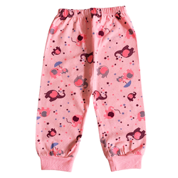 Calça bebê malha rosa elefantes - 818 - Novelinhos Moda Infantil