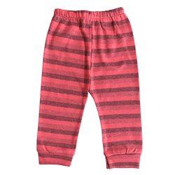 Calça bebê malha listras rosa - 812 - Novelinhos Moda Infantil