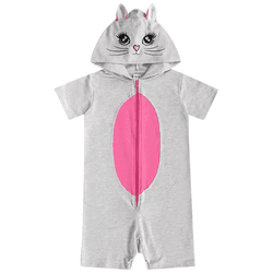 Kigurumi gatinha mescla Fakini - 549 - Novelinhos Moda Infantil