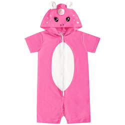 Kigurumi unicórnio rosa Fakini - 550 - Novelinhos Moda Infantil