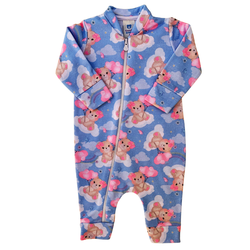 Macacão pijama azul ursinhos - 484 - Novelinhos Moda Infantil