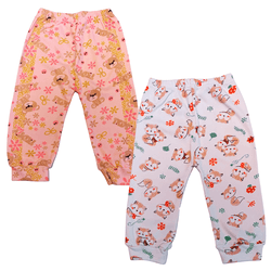 Kit C/ 02 Calças Caneladas Sortidas Estampadas - 1... - Novelinhos Moda Infantil