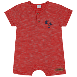 Romper bebê vermelho coqueiros Marlan - 663 - Novelinhos Moda Infantil