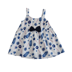 Bata Branca Estampada Com Aplique De Laço Kiki e M... - Novelinhos Moda Infantil