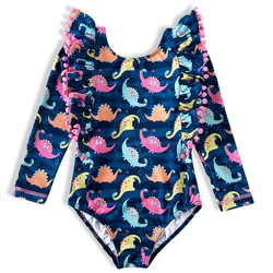 Maiô azul marinho dinossauros manga longa Tip Top ... - Novelinhos Moda Infantil