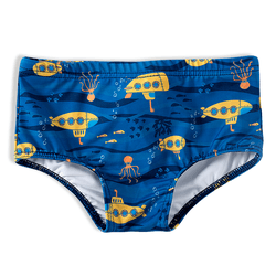 Sunga azul marinho submarino Tip Top UV50+ - 430 - Novelinhos Moda Infantil