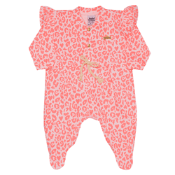 Macacão suedine oncinha rosa neon Sonho Mágico - 6... - Novelinhos Moda Infantil