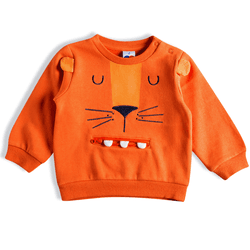 Blusão bebê moletom laranja bichinho Tip Top - 467... - Novelinhos Moda Infantil