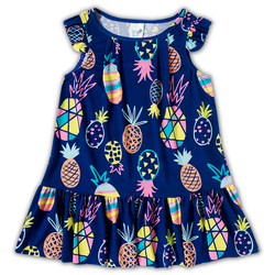 Saída praia azul marinho abacaxi Tip Top UV50+ - 6... - Novelinhos Moda Infantil