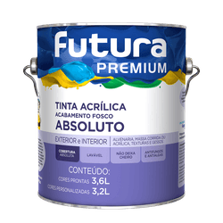 Tinta Acrílica Fosco Premium Absoluto Futura 3,6l ... - OLDRIVER