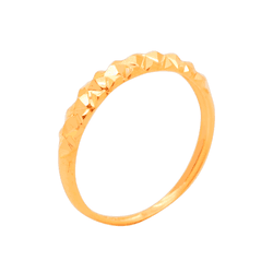 Par de Aparadores com Corte Diamantado em Ouro 18K... - Ouro Vale Joias
