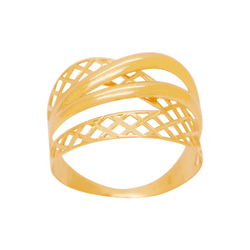 Anel Trabalhado Vazado em Ouro 18K - AN/21619-1 - Ouro Vale Joias