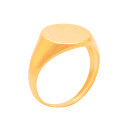 Anel Chapa Redonda em Ouro 18K - OV/AN21700-1 - Ouro Vale Joias