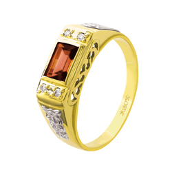 Anel de Formatura em Ouro 18K - Retangular - OV/AN... - Ouro Vale Joias