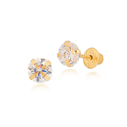 Brinco Ponto de Luz em Ouro 18K - OV/BR0306-2 - Ouro Vale Joias