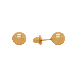 Brinco Bola em Ouro 18K - 2,5mm - OV/BR1609-1 - Ouro Vale Joias