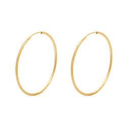 Brinco em Ouro 18K - Argola Fina 29mm - BR7613 - Ouro Vale Joias