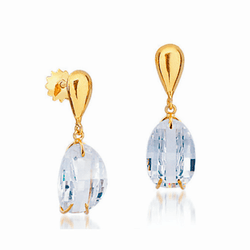 Brinco Gota Trabalhada em Ouro 18K - OV/BR0459 - Ouro Vale Joias