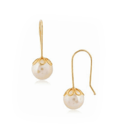 Brinco Pérola em Ouro 18K - BR0663-24 - Ouro Vale Joias