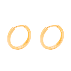 Brinco Argola em Ouro 18K - Fio Abaulado - OV/BR21... - Ouro Vale Joias