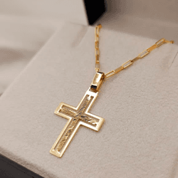 Corrente Cartier com Pingente Cruz Vazada Trabalha... - Ouro Vale Joias