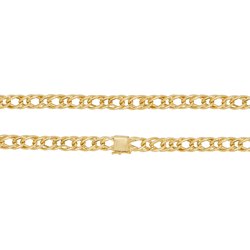 Corrente Groumet Dupla em Ouro 18K - CO15601-1 - Ouro Vale Joias