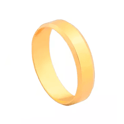 Aliança Chanfrada em Ouro 18K - OV/JC40U - Ouro Vale Joias