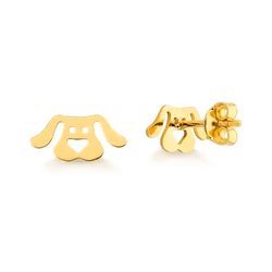 Brinco Cachorro em Ouro 10K - 1,1cm - OV/BR130.07 - Ouro Vale Joias