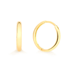 Brinco Argola em Ouro 10K - 1,3cm - BR230.14-2 - Ouro Vale Joias