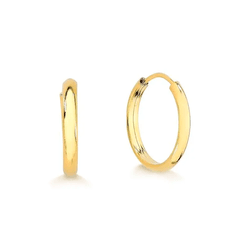 Brinco Argola em Ouro 10K - 1,2cm - OV/BR440.06 - Ouro Vale Joias
