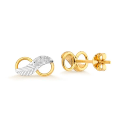 Brinco Infinito em Ouro 10K - 1,1cm - BR105.10 - Ouro Vale Joias