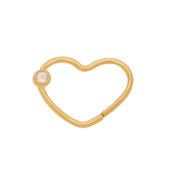 Piercing Coração em Ouro 18K - PIR19146 - Ouro Vale Joias