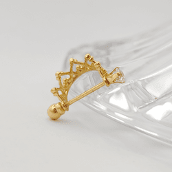 Piercing Coroa em Ouro 18K com Zircônias - Helix ... - Ouro Vale Joias