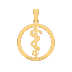 Pingente de Formatura Medicina em Ouro 18K - OV/P1... - Ouro Vale Joias