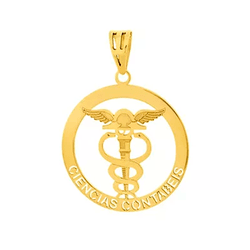 Pingente de Formatura Ciências Contábeis em Ouro 1... - Ouro Vale Joias