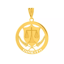 Pingente de Formatura Direito em Ouro 18k - OV/P1... - Ouro Vale Joias