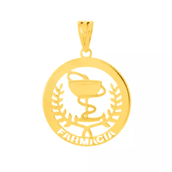 Pingente de Formatura Farmácia em Ouro 18K - OV/P1... - Ouro Vale Joias