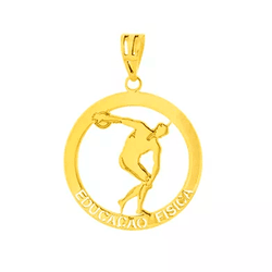 Pingente de Formatura Educação Física em Ouro 18k ... - Ouro Vale Joias