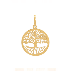 Pingente Medalha em Ouro 18K - Árvore da Vida | Va... - Ouro Vale Joias