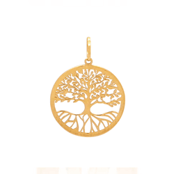 Pingente Medalha em Ouro 18K - Árvore da Vida | Va... - Ouro Vale Joias