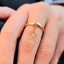 Anel Filha em Ouro 18K - Menina - AN/21519-2 - Ouro Vale Joias